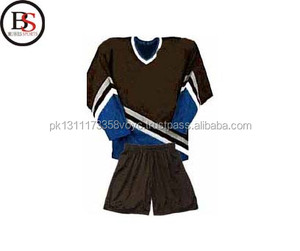 เสื้อฮ็อกกี้น้ำแข็งเสื้อเจอร์ซีย์สีทองปักลายพิมพ์ซับลิเมชันสำหรับทั้งชายและหญิง OEM ตามสั่งป้องกันเทคนิคโลโก้สไตล์อัศวินเวลา - Product Image 6