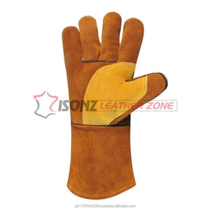 Guantes de soldadura Tig de cuero genuino ISONZ XL, guantes de seguridad de trabajo de Color personalizado, resistentes al calor, características impermeables personalizables - Product Image 2