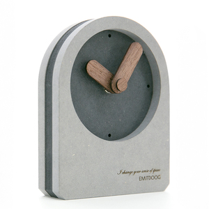 Emitdoog Thiết Kế Mới Của Mini Analog Quà Tặng Bàn Đồng Hồ Gỗ Đồng Hồ Im Lặng Văn Phòng Đồng Hồ Chính Xác Cổ Điển Bê Tông Bảng Đồng Hồ 27 Mm - Product Image 2