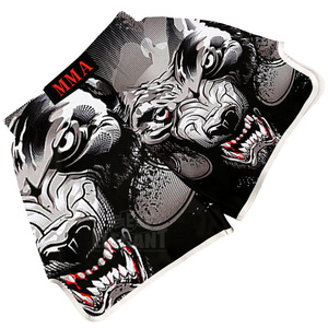 Pantalones cortos Rashguard impresos personalizados para Kick Boxing MMA CrossFit Muay Thai Fisting Kickboxing Training Sport Trunk - Product Image 2