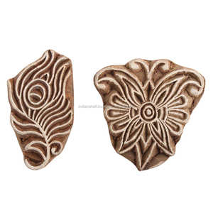 Fabric Handmade <b>Wooden</b> Mix Canvas Printing <b>Blocks</b> Old Hand Carved Beautiful <b>Wooden</b> <b>Blocks</b> - Product Image 1