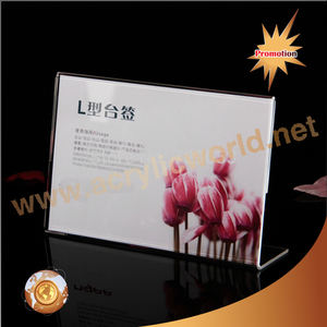 Soporte de mesa en forma de L a4, soporte de acrílico para menú, letrero de menú - Product Image 1