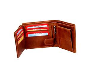 Portefeuille en cuir de vache pour hommes avec fonction RFID Type de fermeture ouverte Longueur courte - Product Image 1