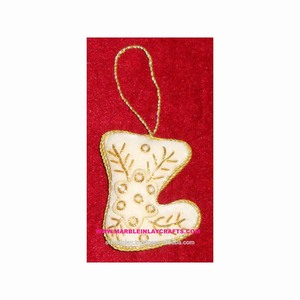 Zari Hand Embroidery Christmas Ornament - Product Image 1