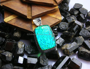 Colgante de plata antigua con ópalo tripleto australiano para mujer - Product Image 2