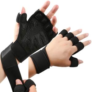 Gants d'haltérophilie en néoprène VENTILÉ enveloppes de poignet intégrées Protection complète de la paume Grip supplémentaire | Gants d'entraînement de gymnastique unisexes pour - Product Image 1