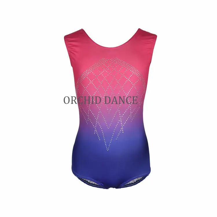 Fabriek Groothandel Goedkope Lage MOQ Tank Kids Spandex Maillots Gymnastiek Meisjes