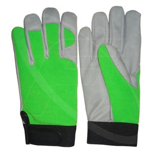 Guantes de cuero PROFESIONALES DE SEGURIDAD DE Pakistán Guantes de mano de alta visibilidad para mecánicos de cuero de alta resistencia para construcción industrial - Product Image 1