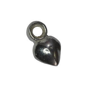Charme en argent sterling avec cœur uni de l'Inde Charmes en argent sterling Charm chaîne en argent sterling - Product Image 1