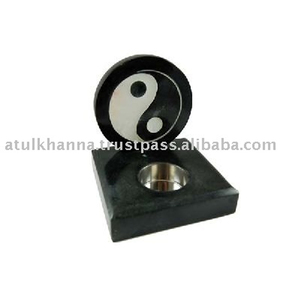 Noir Soapstone Candle Stand - Product Image 1
