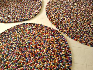 Tapis géométriques carrés en laine 100% tissée, imperméables et lavables, style méditerranéen, pour la maison et l'extérieur - Product Image 2