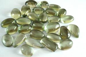 Pierre précieuse cabochon d'améthyste verte naturelle - Product Image 3