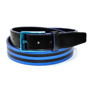 Pronto Stock all'ingrosso fornitore di vendita calda di colore nero blu cintura in vera pelle per gli uomini disponibili a prezzo ragionevole