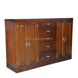 Buffet 5 cajones muebles clásicos de madera de caoba - Product Image 2