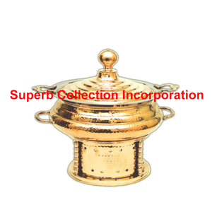 Réchaud en laiton martelé en acier inoxydable chauffé au carburant - Product Image 2