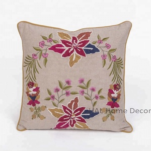 Wholesale Indian Throw Pillow <b>Cover</b>, Home Decorative Custom Embroidered Backrest Cushion <b>Cover</b> <b>For</b> <b>Sofa</b> - Product Image 4