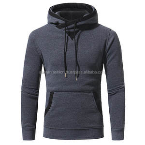 เสื้อฮู้ดแบบสวมหัวขนแกะของผู้ชายผ้าโพลีเอสเตอร์/ ผ้าฝ้ายผสม280กรัมดีไซน์เป็นเส้นกันลมสำหรับฤดูหนาวปรับแต่งได้ - Product Image 1