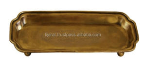 Bandeja de aluminio decorativa para servir con forma moderna y elegante recién llegada para decoración de mesa de comedor de boda con logotipo personalizado - Product Image 2