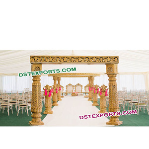 Haveli Style traditionnel FRP mariage indien Mandap ensemble usage domestique décoratif fer fibre fêtes mariages fabricant direct états-unis - Product Image 1