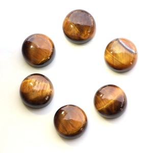Nueva Llegada, Cabujón Plano de Ojo de Tigre Amarillo Natural de 12 mm, Forma Lisa, Piedra Preciosa de Cuarzo Calibrada, Piedras Preciosas Sueltas para Joyería - Product Image 2