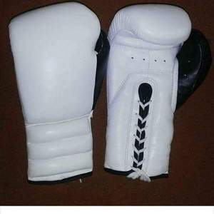 Guantes de boxeo con cordones, cuero genuino o PU / Muay Thai, Kick Boxing MMA, guante de lucha de estilo Mejicano - Product Image 1