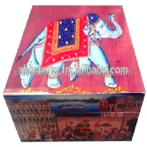 Metier yeni varış toptan fabrika kaynağı ucuz fantezi Modern dekoratif hayvan boyalı ahşap hediye takı kutuları