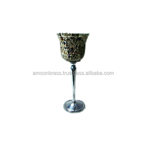 Bougeoir de luxe en verre et métal - Product Image 6