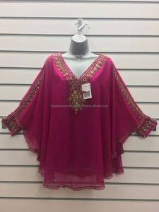 Abaya 이슬람 스타일 페르시 스팽글 Kaftan Caftan 탑스 여성 블라우스 무료 사이즈 여성 캐주얼 블라우스 디자인 Kaftan 소녀의 파티 착용