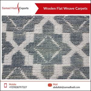 Alfombra y alfombras de tejido plano de lana recién llegadas de diseño bordado moderno de alta calidad a la venta a precio barato - Product Image 3