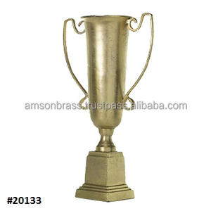 Vase fait main à l'ancienne mode jardin sol Vase Vintage en laiton métal fleur Vase décoration de mariage pièce maîtresse Table centrale - Product Image 3