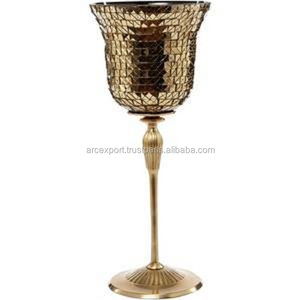 Portavelas de estilo de diseño elegante de mosaico de vidrio de calidad superior último diseño moderno portavelas decorativo para decoración del hogar - Product Image 1