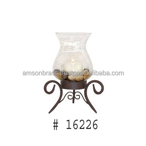 Bougeoir avec support en fer Bougeoir décoratif de table - Product Image 1