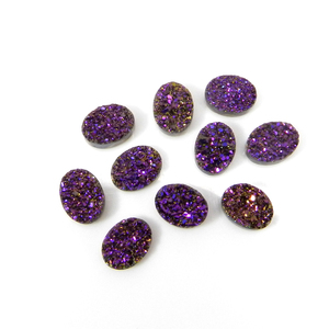 อัญมณีดรูซี่ไทเทเนียมสีชมพูธรรมชาติอัญมณีทรงรี7x5มม. อัญมณีขายส่ง - Product Image 1