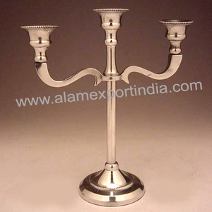 Small 3-Arm Metal Candelabra <b>Candle</b> <b>Holder</b> Best Quality <b>Black</b> Finish for Wedding Tabletop Decorations Economically Priced - Product Image 4