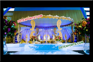 Mandap de Madera Indio Tallado a Mano, Último Modelo, Mandap para Bodas al Aire Libre, el Más Bonito Mandap Triveni Tallado en Madera, Decoración para Eventos en Londres - Product Image 5