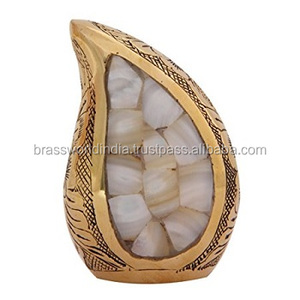 Graphite Brass Cremation Urn for Human Ashes <b>Funeral</b> <b>Supplies</b> by Brassworld India - Product Image 1