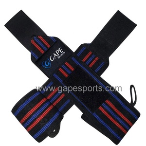 Wholesale Heavy Duty Power Lifting Weight Lifting Adjustable Wrist Wraps Custom Gym Breathable Polyester Cotton Wrist Supports - Product Image 2
