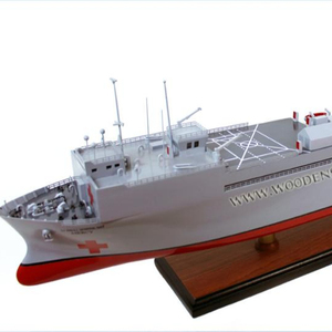 USNS MERRCY (T-AH-19) CRAFT <b>BOAT</b> - WOODEN MODEL <b>BOAT</b> - Product Image 1