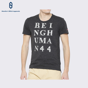 เสื้อยืดดรายฟิตผ้าฝ้าย100% ใส่สบายเปิดไหล่ดีไซน์ใหม่ลายพื้นสีดำ - Product Image 3