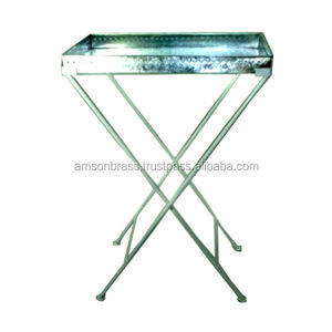 Table basse marocaine antique en laiton affichage de produit classique Table basse marocaine en fer en métal Table marocaine martelée - Product Image 5