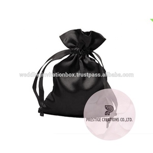 Sacs d'emballage de bijoux de cordon de satin imprimés par logo pour offrir en cadeau - Product Image 2