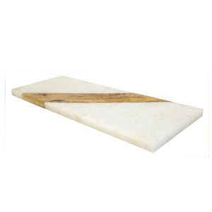 Tabla de cortar decorativa Material de madera y mármol Forma rectangular Cocina Verduras Frutas y queso 14x10x0,5 pulgadas - Product Image 1