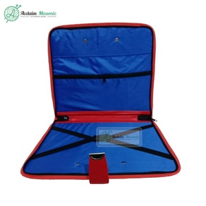 Royal Arch High Priest Delantal Estuche Cuero rojo suave con técnicas bordadas Decoración de encaje Insignia para coser - Product Image 2