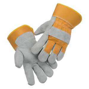 Gants de gréeur de sécurité en cuir de vachette synthétique à usage intensif pour hommes et femmes pour le travail et le jardinage - Product Image 1
