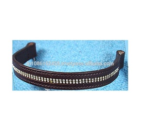 Brida de Cuero con Cristales y Acolchado Suave de Piel de Vaca, Accesorio de Brida para Caballo, Elegante para Montar a Caballo y Exhibiciones - Product Image 1