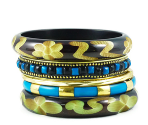 สร้อยข้อมือแฟชั่นแบบซ้อนได้ทำจากโลหะและกระดูกดีไซน์ใหม่สุดหรูกำไลข้อมือมีสไตล์ - Product Image 3