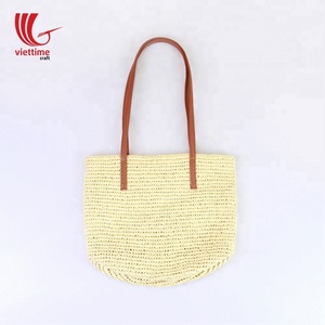 Bolso de hombro con correa de cuero de lujo, hecho de hoja de palma - Product Image 6