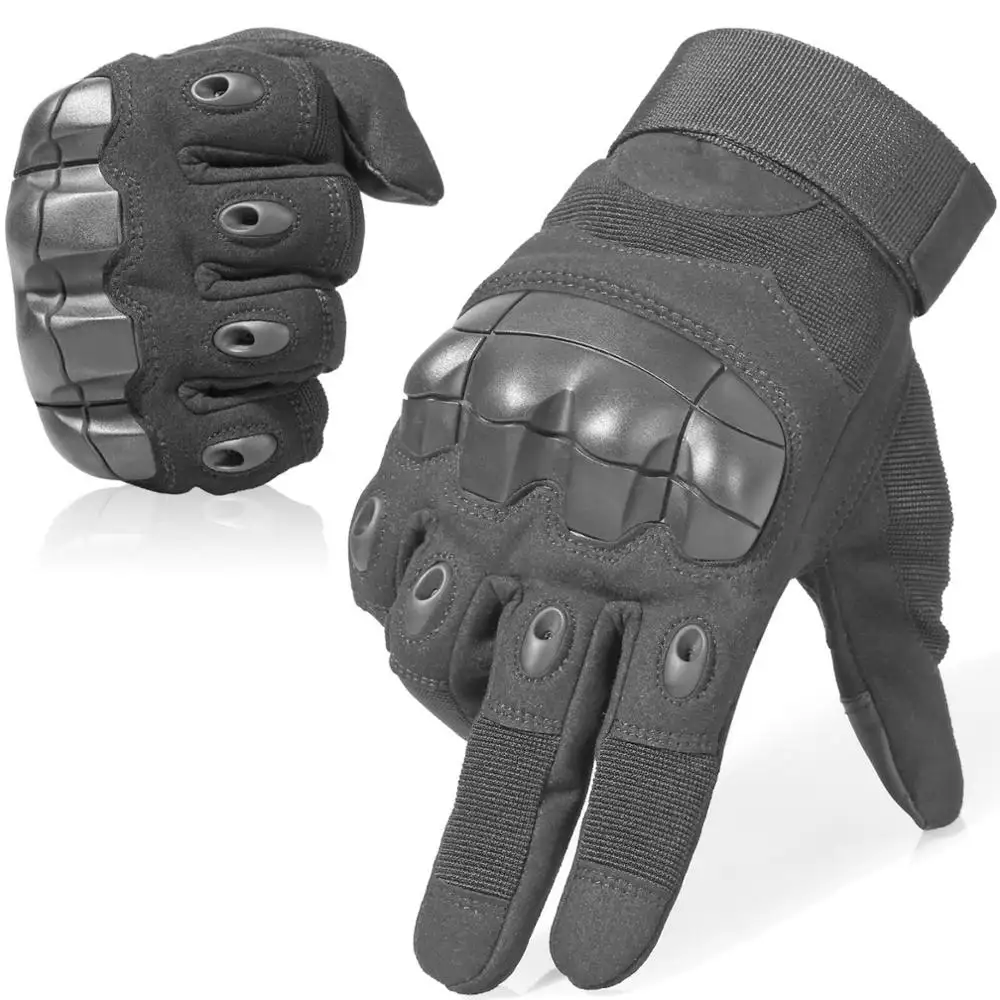 All Weather Leather Motor cycle Gloves Carbon Fiber Knuckle New