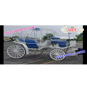 Cochecitos de caballos de Cenicienta para bodas, fabricante de carritos de caballos de la Royal Princess, Buggy de caballo de Cenicienta blanca para la venta - Product Image 1