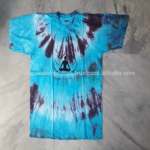 T-shirts pour hommes 100% coton tricoté, imprimés tie-dye multicolores, respirants, fournisseur en gros d'Inde - Product Image 6